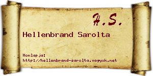 Hellenbrand Sarolta névjegykártya